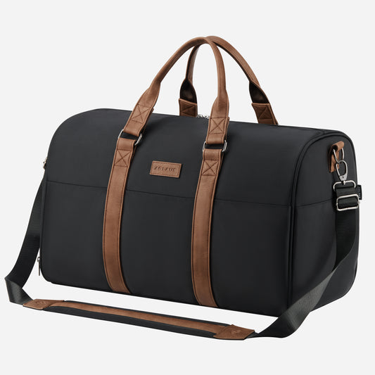 Feriado 45L Travel Duffle Bag - Black/Tan